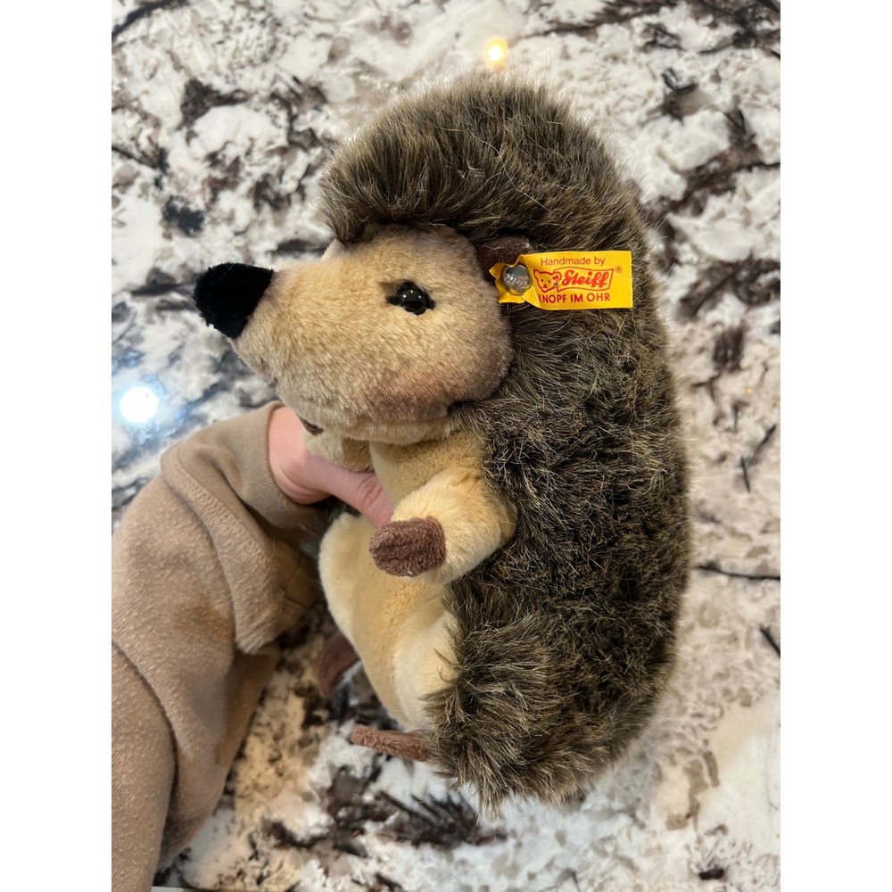 Steiff Joggi Hedgehog plush Soft Cuddly Friends with button in ear